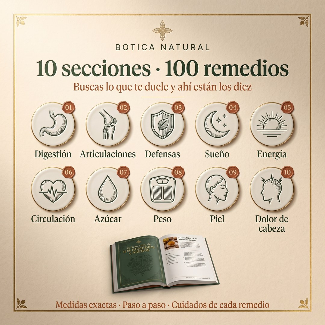 Lo que hay adentro: 10 secciones, 100 remedios